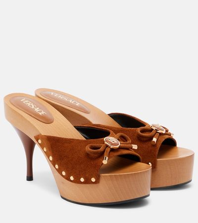 Versace Versace Opera Medusa suede mules