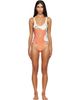 Versace Versace Orange & White Printed One-Piece Swimsuit - 1
