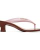 Versace Versace Pink & Brown Sophie Rubber Thong Heeled Sandals - 1