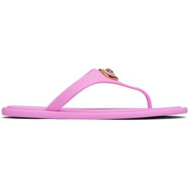 Versace Versace Pink Alia Rubber Flat Sandals
