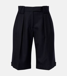 Versace Versace Pinstriped virgin wool shorts