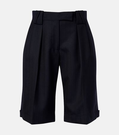 Versace Versace Pinstriped virgin wool shorts
