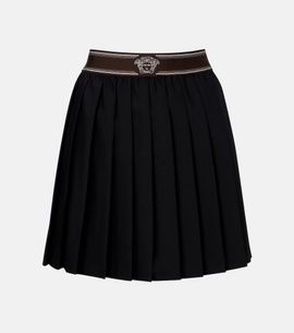 Versace Versace Pleated wool and mohair miniskirt