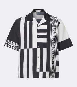 Versace Versace Printed cotton and silk bowling shirt