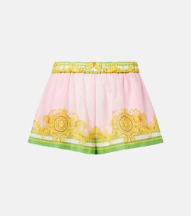 Versace Versace Printed cotton and silk voile shorts