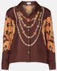 Versace Versace Printed cropped silk twill shirt - 1