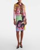 Versace Versace Printed cropped silk twill shirt - 2
