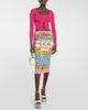 Versace Versace Printed draped midi skirt - 2