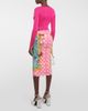 Versace Versace Printed draped midi skirt - 3