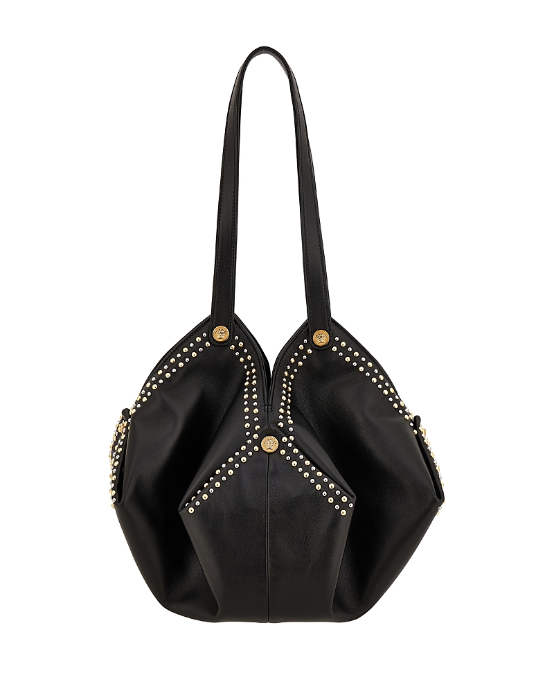 Versace Versace Protea Studded Leather Shoulder Bag
