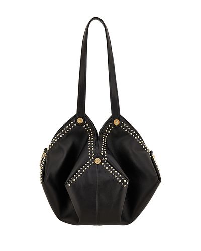 Versace Versace Protea Studded Leather Shoulder Bag