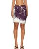 Versace Versace Purple & White Printed Silk Twill Wrap Miniskirt - 1