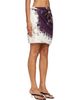 Versace Versace Purple & White Printed Silk Twill Wrap Miniskirt - 2