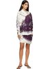 Versace Versace Purple & White Printed Silk Twill Wrap Miniskirt - 4