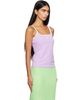 Versace Versace Purple Embroidered-Logo Stretch Cotton-Jersey Tank Top - 2
