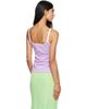 Versace Versace Purple Embroidered-Logo Stretch Cotton-Jersey Tank Top - 3