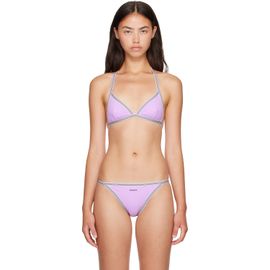 Versace Versace Purple Greca Bikini Top
