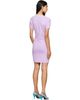Versace Versace Purple Jacquard Stretch Cotton-Jersey Minidress - 3