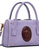 Versace Versace Purple Roomy Small Suede Boston Bag - 2