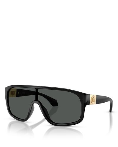 Versace Rectangular Shield Sunglasses, 131Mm