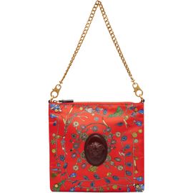Versace Versace Red Cabine Printed Duchesse Shoulder Bag