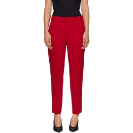 Versace Versace Red Grain de Poudre Wool Trousers