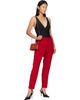 Versace Versace Red Grain de Poudre Wool Trousers - 4