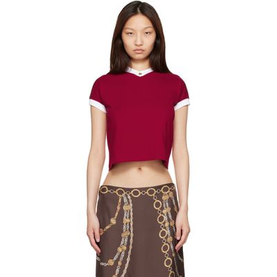 Versace Versace Red Stretch Cotton-Jersey T-shirt