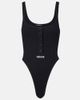 Versace Versace Ribbed-knit logo cotton-blend bodysuit - 1