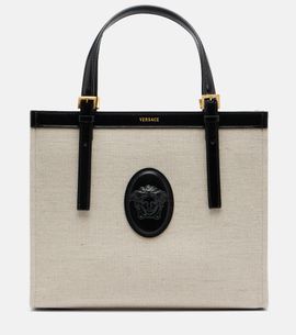 Versace Versace RiviÃ¨re Small canvas tote bag