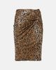 Versace Versace Safety Pin gathered leopard-print pencil skirt - 1
