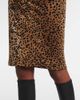 Versace Versace Safety Pin gathered leopard-print pencil skirt - 5