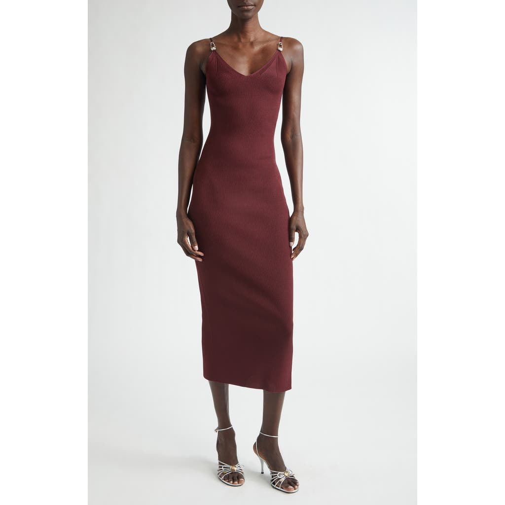 Versace - Safety Pin Rib Knit Midi Dress