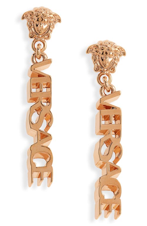 Versace Versace Signature Logo Drop Earrings