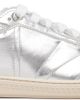 Versace Versace Silver Greca Court Metallic Faux-Leather Sneakers - 1