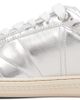 Versace Versace Silver Greca Court Metallic Faux-Leather Sneakers - 3