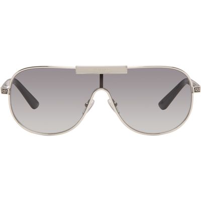 Versace Versace Silver Greca Flow Sunglasses