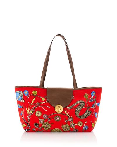 Versace Versace Small Embellished Cotton Tote Bag