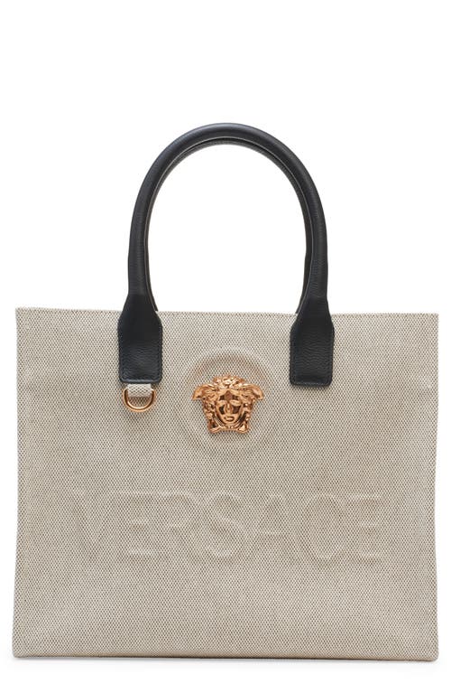 Versace Versace Small La Medusa Logo Canvas Tote