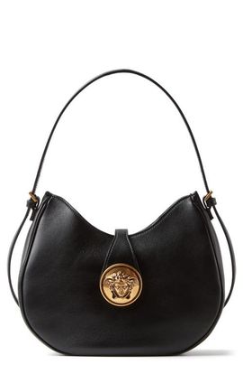 Versace Versace Small Leather Hobo Bag