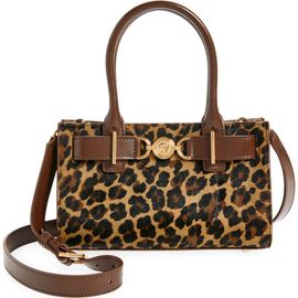 Versace Versace Small Medusa 95 Leopard Print Genuine Calf Hair Tote