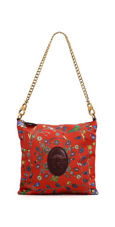 Versace Versace Small Shoulder Bag Vintage Red/Azur/Rosewood Gold One
