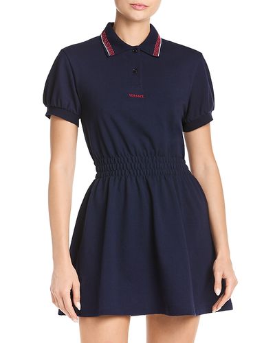 Versace Versace Smocked Waist Mini Dress