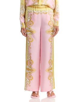 Versace Versace Spring Barocco Foulard Printed Silk Pants