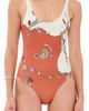 Versace Versace Stolen Jewels Printed One-Piece Swimsuit Orange/White/Gold - 1