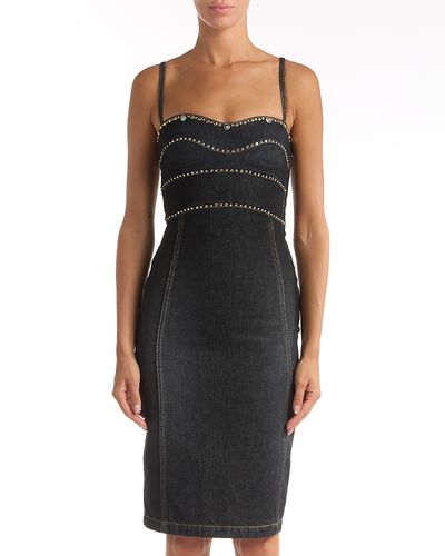 Versace Versace Stone Washed Denim Dress