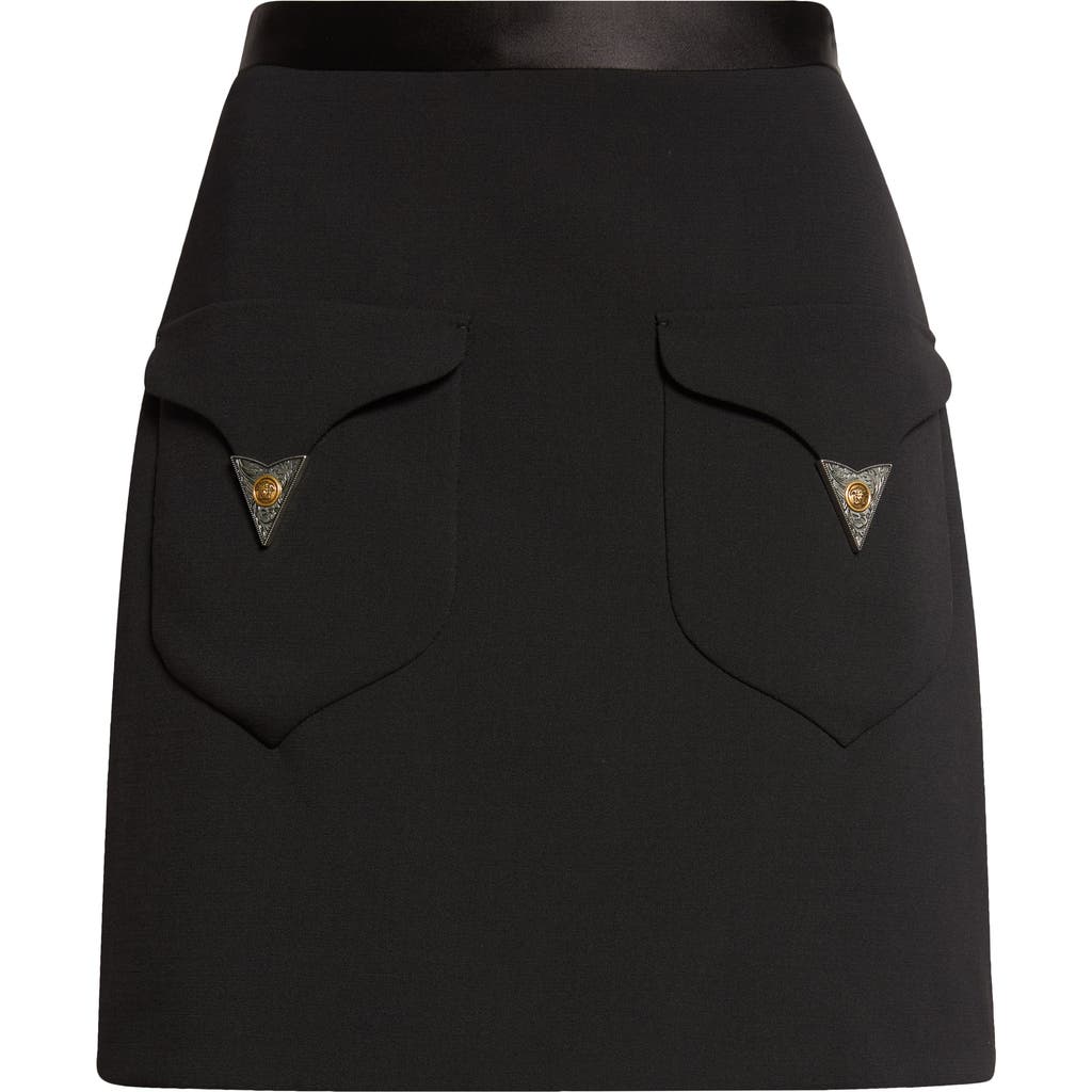 Versace Versace Stretch Virgin Wool Miniskirt