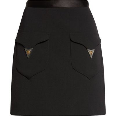 Versace Versace Stretch Virgin Wool Miniskirt