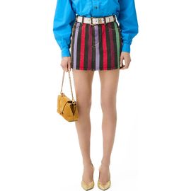 Versace Versace Stripe Denim Miniskirt