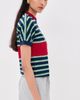 Versace Versace Striped Cotton Jersey with Intarsia Jersey Ink/Grass Green/White - 4